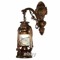 Retro Antique Vintage Rustic Lantern LED Lamp Wall Sconce Light Fixture Outdoor