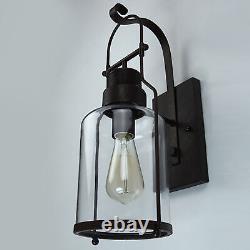 Retro Lantern Antique Vintage Indoor Rustic Lamp Wall Sconce Light Fixture