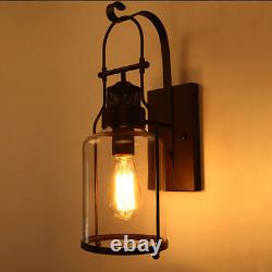 Retro Lantern Antique Vintage Rustic Lamp Wall Sconce Light Fixture Indoor New