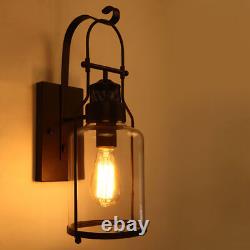 Retro Lantern Antique Vintage Rustic Lamp Wall Sconce Light Fixture Indoor New