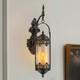 Rustic Candle Sconce with Glass Vintage Antique Gothic Hanging Lantern Candle