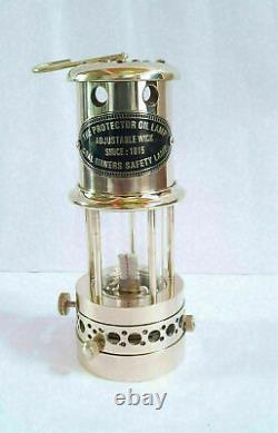 SET FOR 2 Ship Lantern Antique Lamp Solid Brass Miner Maritime Vintage Lamp oil