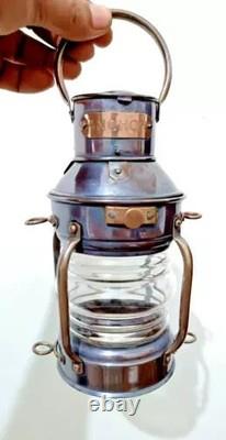 SET OF 2 Pair of Vintage Nautical Oil Lanterns With Weathered Removable Burners