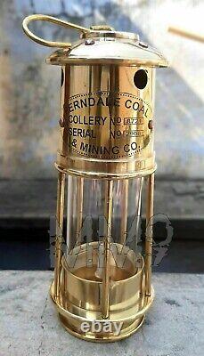 SET OF 4 Vintage Oil Lamp Lantern Wick Antique Brass Glass Flat Nautical Gift