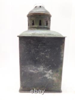 Scarce Vintage Brilliant Blue Glass/Lens Nautical/Marine Oil Lantern Cover