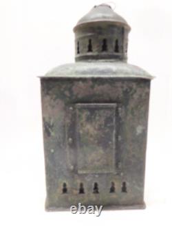 Scarce Vintage Brilliant Blue Glass/Lens Nautical/Marine Oil Lantern Cover