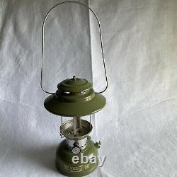 Sears Lantern Big Hat Coleman 2-Mantle Avocado Green 1973 Model 72243 NO GLOBE