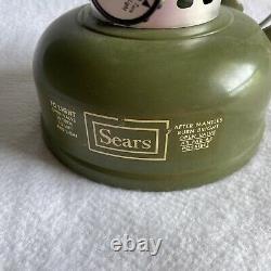 Sears Lantern Big Hat Coleman 2-Mantle Avocado Green 1973 Model 72243 NO GLOBE