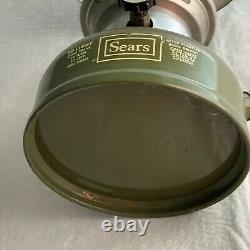 Sears Lantern Big Hat Coleman 2-Mantle Avocado Green 1973 Model 72243 NO GLOBE