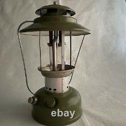 Sears Lantern Big Hat Coleman 2-Mantle Avocado Green 1973 Model 72243 NO GLOBE