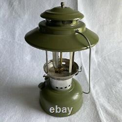 Sears Lantern Big Hat Coleman 2-Mantle Avocado Green 1973 Model 72243 NO GLOBE