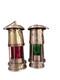 Set Of 2 Antique Brass Minor Lamp, 6 Oil Lantern Vintage Ship Hanging Lantern, Ma