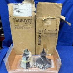 Set of 2 Vintage new in box Hanover Lantern 6305 Antique rust frosted glass post