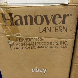Set of 2 Vintage new in box Hanover Lantern 6305 Antique rust frosted glass post