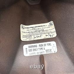 Set of 2 Vintage new in box Hanover Lantern 6305 Antique rust frosted glass post