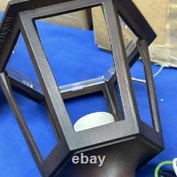 Set of 2 Vintage new in box Hanover Lantern 6305 Antique rust frosted glass post