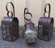 Set of 3 Antique Copper Wall Mounting Outdoor Electric Lanterns Beautiful