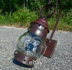 Set of 3 Antique Copper Wall Mounting Outdoor Electric Lanterns Beautiful