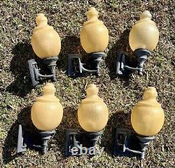Set of 6 Sternberg Lantern Sconce Lights Exterior Fixture Antique Vintage Acorn