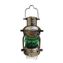 Ship Decor, Decorative Kerosene Lantern Antique, Vintage Brass Oil Lamp Nautical