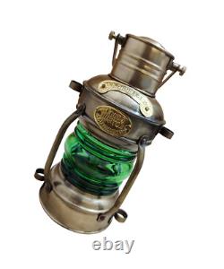 Ship Decor, Decorative Kerosene Lantern Antique, Vintage Brass Oil Lamp Nautical