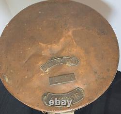 Ship Dock Lantern Lamp Brass Copper Glass Anchor Maritime Navigation Antique 13