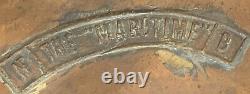 Ship Dock Lantern Lamp Brass Copper Glass Anchor Maritime Navigation Antique 13