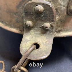 Ship Dock Lantern Lamp Brass Copper Glass Anchor Maritime Navigation Antique 13