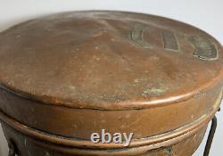 Ship Dock Lantern Lamp Brass Copper Glass Anchor Maritime Navigation Antique 13
