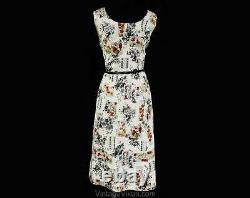 Size 12 1950s Sun Dress Asian Lanterns Novelty Print Cotton Summer 40s 50s