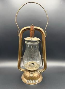 Small Dietz US Brass Tubular Lantern Original Globe Lift Wire LW VGC