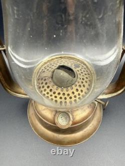 Small Dietz US Brass Tubular Lantern Original Globe Lift Wire LW VGC