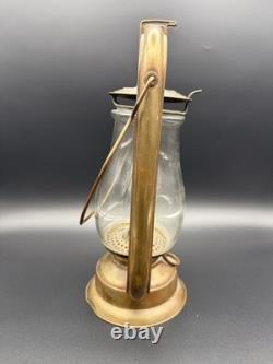 Small Dietz US Brass Tubular Lantern Original Globe Lift Wire LW VGC
