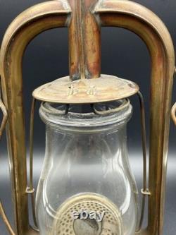 Small Dietz US Brass Tubular Lantern Original Globe Lift Wire LW VGC