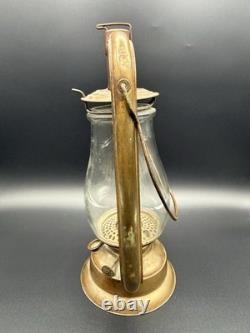 Small Dietz US Brass Tubular Lantern Original Globe Lift Wire LW VGC