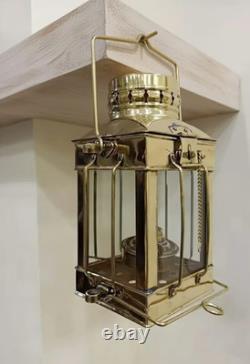 Solid Brass Nautical Ship Anchor Lantern Vintage Handmade Maritime Kerosene Oi