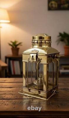 Solid Brass Nautical Ship Anchor Lantern Vintage Handmade Maritime Kerosene Oi