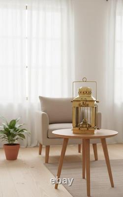 Solid Brass Nautical Ship Anchor Lantern Vintage Handmade Maritime Kerosene Oi