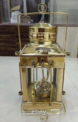 Solid Brass Nautical Ship Anchor Lantern Vintage Handmade Maritime Kerosene Oi