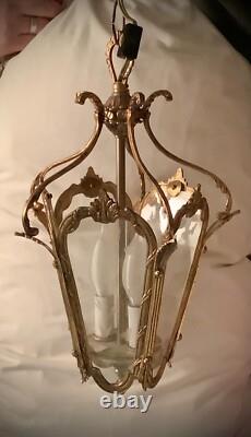 Spanish/French/Italy Pendant Lantern Chandelier 3 Lights Bronze Gilded Luppens