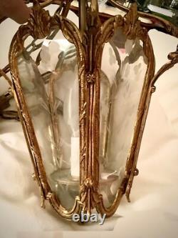 Spanish/French/Italy Pendant Lantern Chandelier 3 Lights Bronze Gilded Luppens