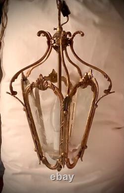 Spanish/French/Italy Pendant Lantern Chandelier 3 Lights Bronze Gilded Luppens