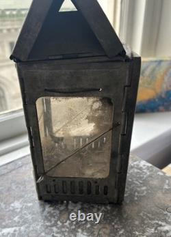 Stonebridge Folding Candle Holder Lantern Mica Window Camping 1906 Made In USA