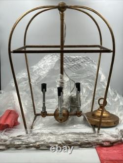 Stonington 4-Light Antique Gild Small Lantern Cage Pendant
