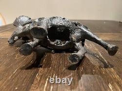 TWO Antique/Vintage Chinese Cast IronMOOSE Lantern Tea Light Candle Holder