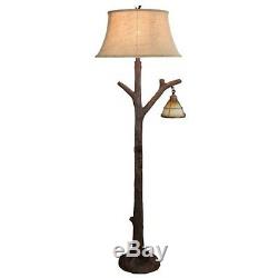 Tree Branch Floor Lamp Glass Lantern Night Light Rustic Cabin Lodge Decor 63.5