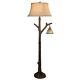 Tree Branch Floor Lamp Glass Lantern Night Light Rustic Cabin Lodge Decor 63.5