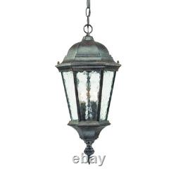 Two Light Antique Black Carousel Lantern Hanging Light