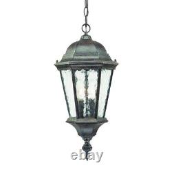 Two Light Antique Black Carousel Lantern Hanging Light