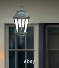 Two Light Antique Black Carousel Lantern Hanging Light